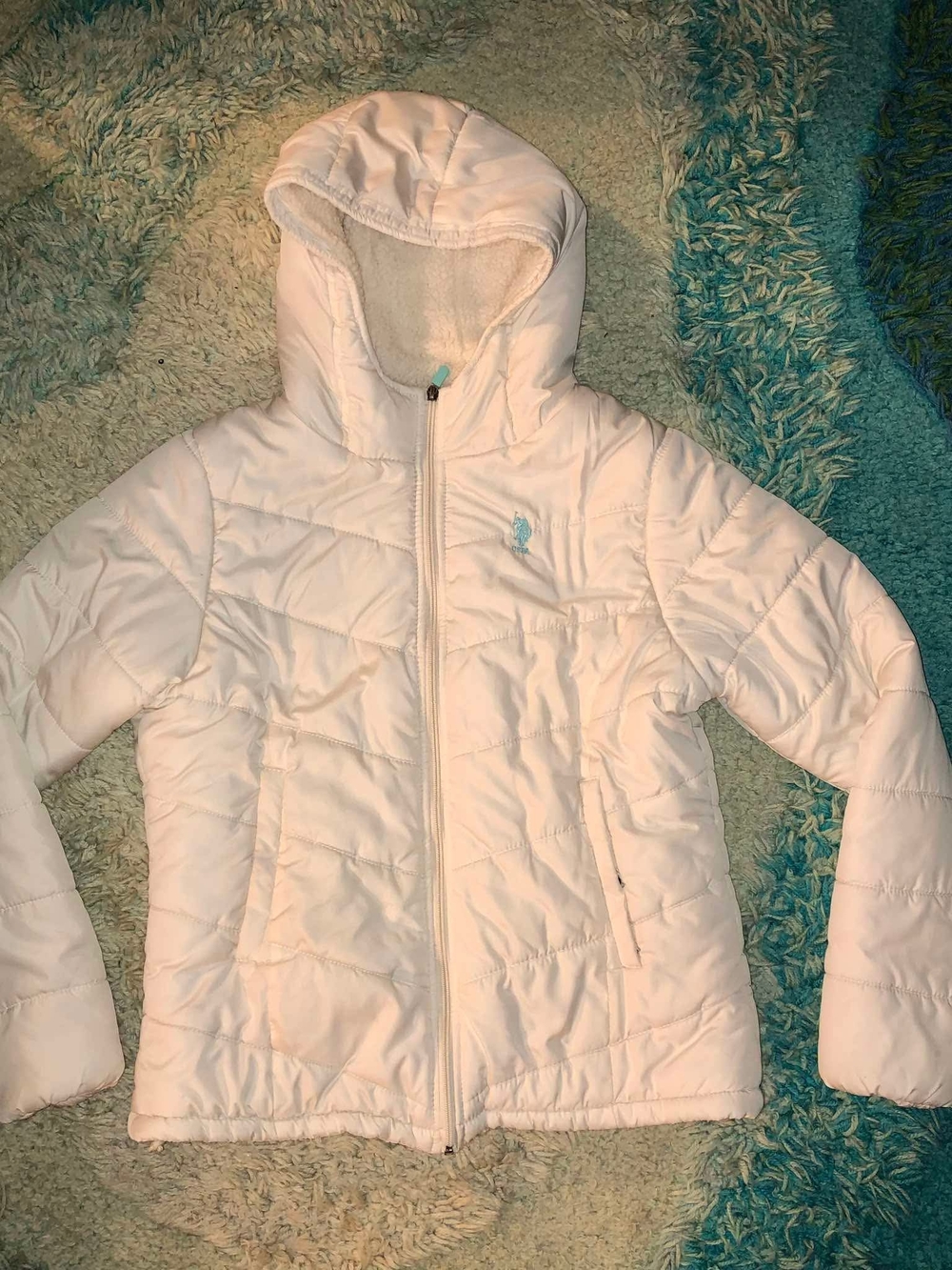 U.S. Polo Assn. Cozy Quilted Hooded Puffer Jacket Size XL